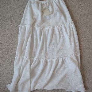 See You Monday White Maxi Skirt